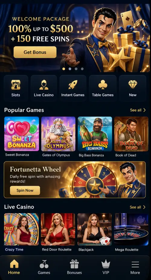 Fortunetta Casino on Mobile